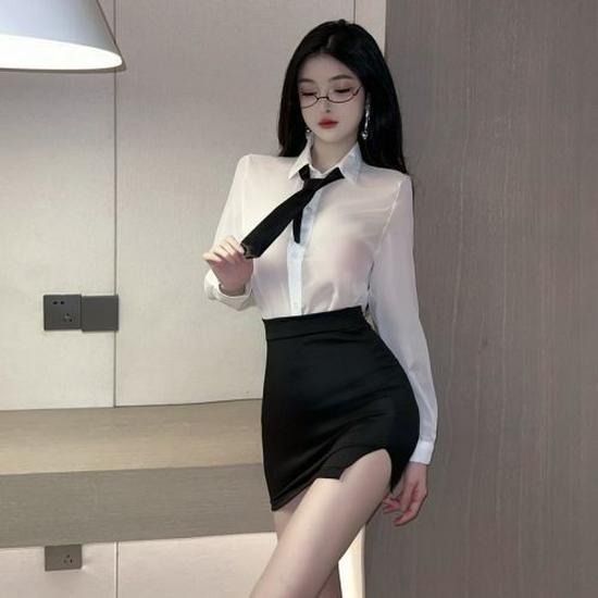 Прозрачный свадебный комплект нижнего белья 'Чистое Желание' - Страстный и Соблазнительный женский домашний костюм