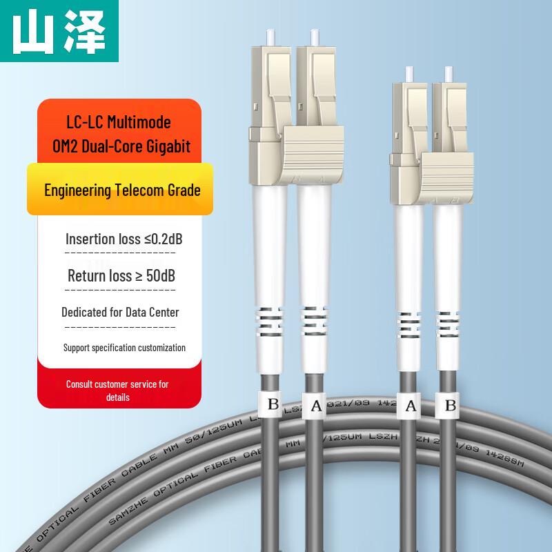 SAMZHE OM2 Multimode Duplex Fiber Optic Patch Cord