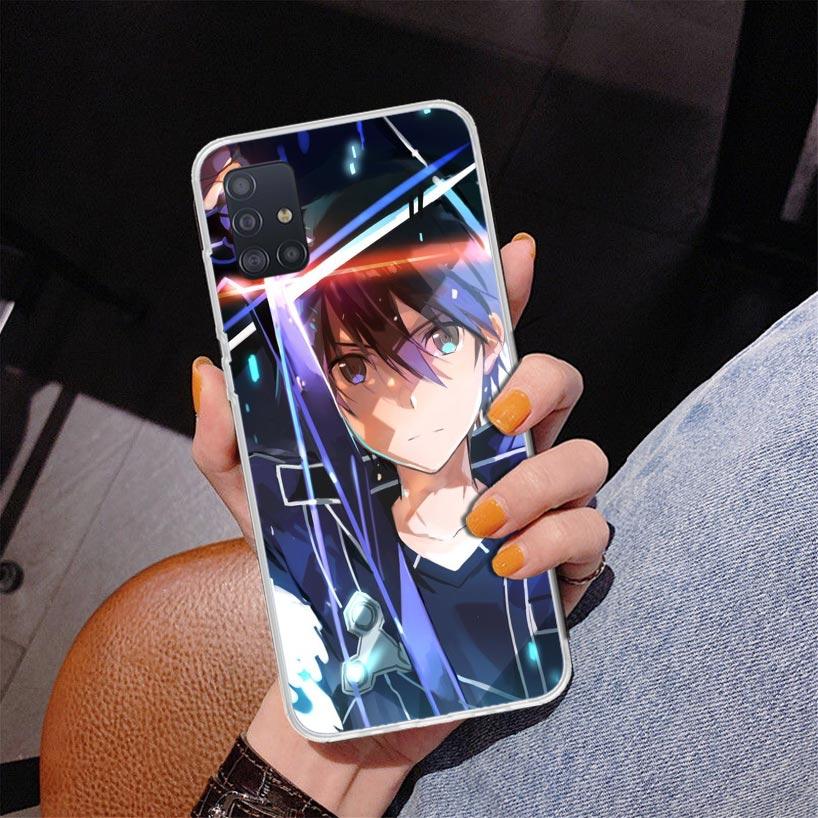 Чехол для телефона Аниме Sword Art Online Для Samsung Galaxy A52 A32 A22 A12 A51 A31 A50S A30S A20S A10S Note 20 Ultra 10 Plus S10 A72 A