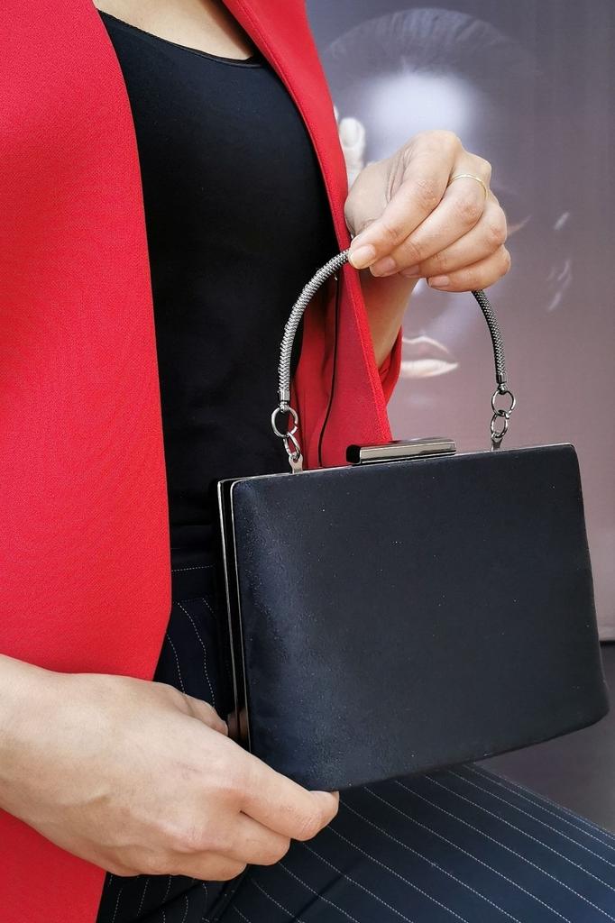 Women's Stylish and Useful Evening Dress Bag Fabric Black Women's Evening Dress Bag