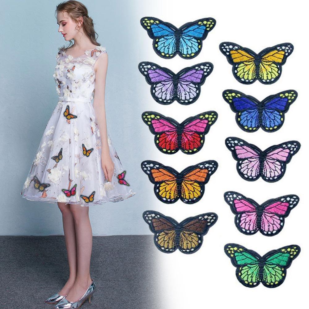 Sewing Badges Printing Butterfly Heat Transfer Sticker Iron On Patche Applique Clothes Patch