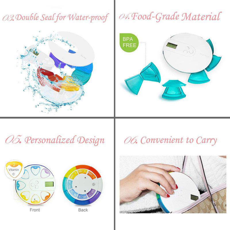 7-дневная таблетница-будильник-DIY цифровая маленькая карманная таблетка-таблетка для лекарств