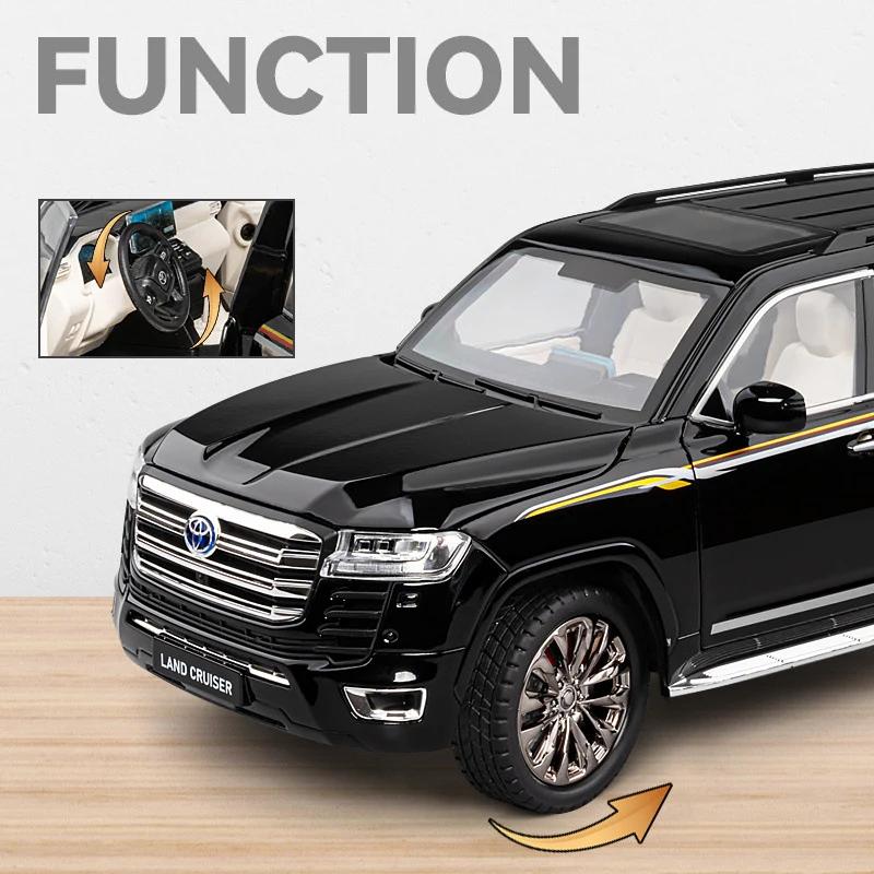 lqbn4 1/18 Toyota Land Cruiser LC300 SUV Alloy Model Car Toy Diecasts Metal Casting Sound and Light Car Toys For Children Vehicle