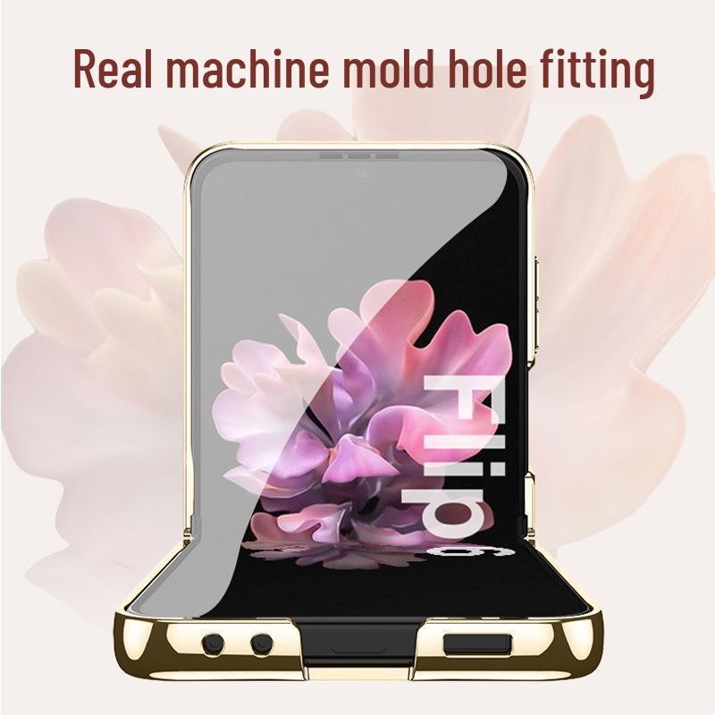 Чехол для складного экрана Samsung Z Flip 6: Защитная крышка для телефона с защитой от падения, гальваническим покрытием, персонализированная
