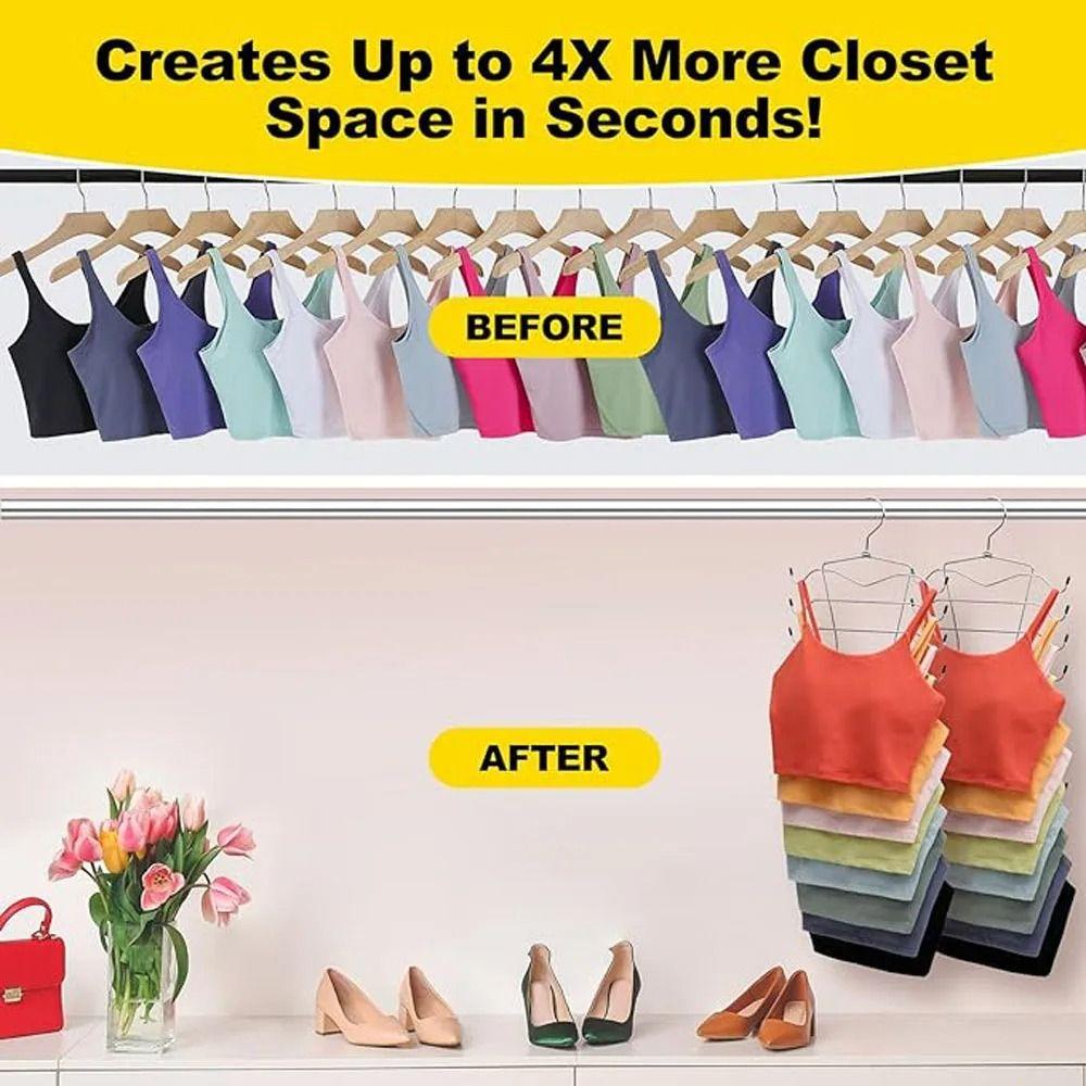 Save Space Underwear Hanger Metal Closet Organizers Thick Bra Tank Top Hangers Swimsuits Ties