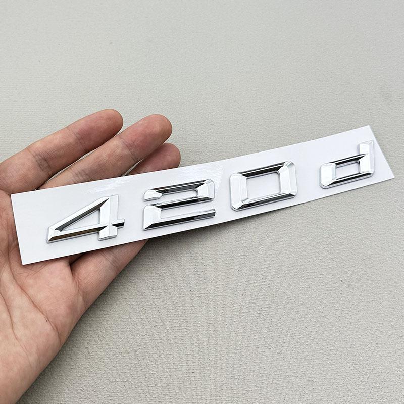 3D ABS Car Letters Logo 420d  428d Badge Sticker Rear Trunk Emblem Decals For BMW 4 Series 420d 420i F32 F36 Auto Tail Marking