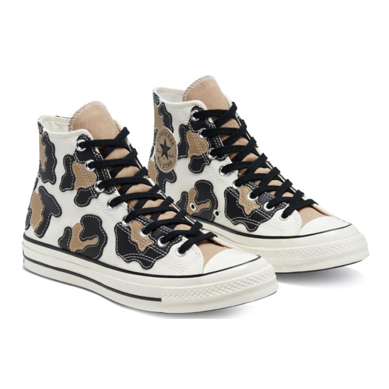 Converse Chuck Taylor All Star 1970-х годов "Hacked Archive" Принт коровы Высокие эспадрильи Унисекс Белый Коричневый