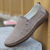 Old Beijing Cloth Shoes Breathable Canvas Shoes Men's Casual Beef Tendon Sole One Pedal Low-top Comfortable Soft-soled Work Shoes Men