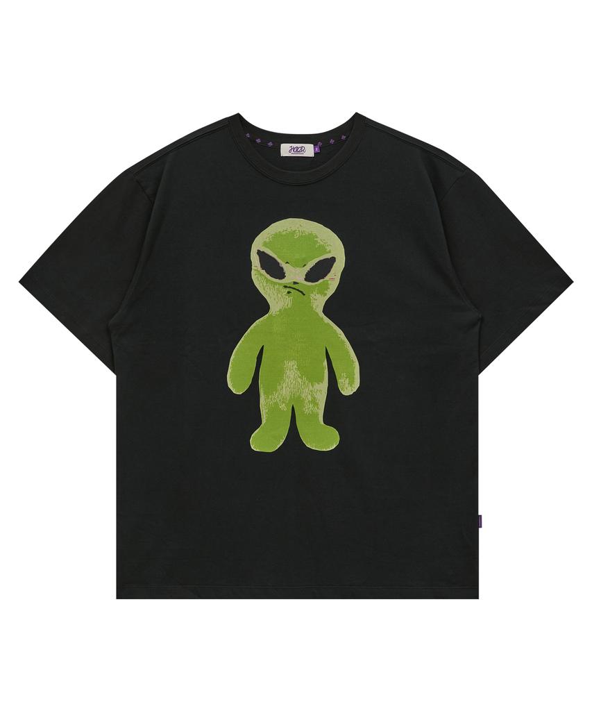 HOODHOOD Alien Graphic Short Sleeve T-Shirt Black