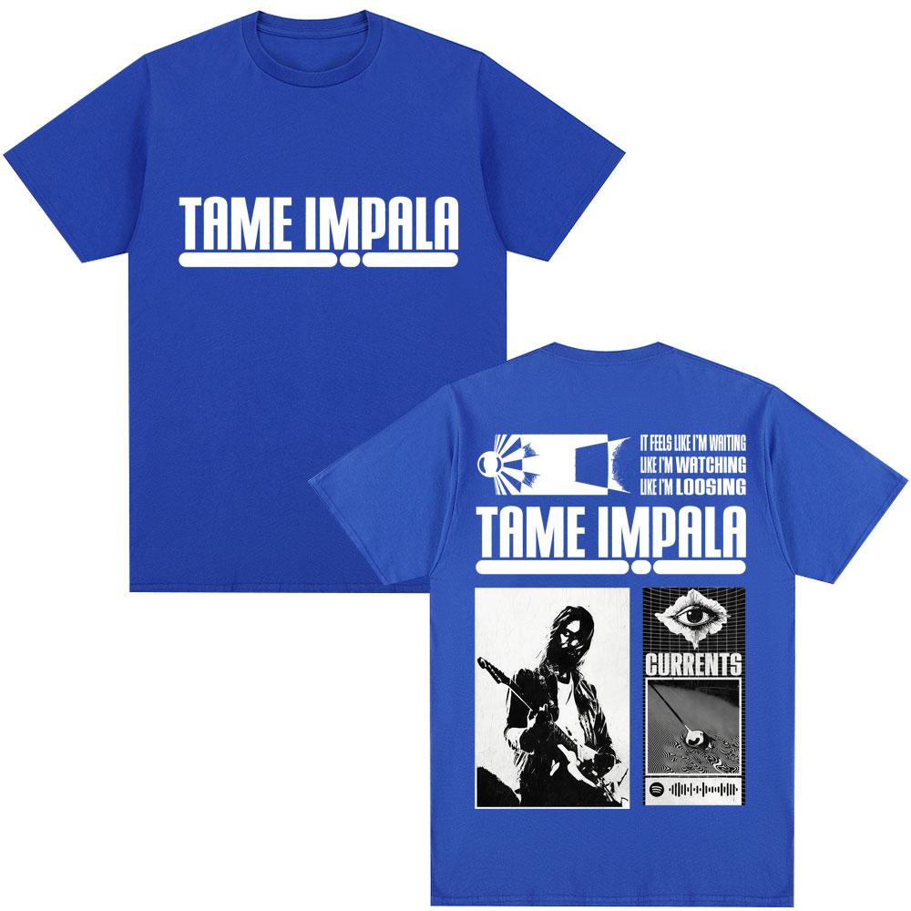 Футболки с альбомом Currents группы Tame Impala, мужские, женские, Харадзюку, винтажные, повседневные, мужские, хип-хоп, оверсайз, хлопковая футболка
