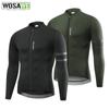 WOSAWE мужские трикотажные изделия с длинным рукавом, дышащие велосипедные футболки, велосипедные топы, велосипедные рубашки MTB, командные велосипедные топы на шоссейном велосипеде, рубашки на молнии с полной молнией