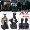 Для Skoda Octavia 2 A5 A6 2004 2005 2006 2007 2008 2009 2010 2011 2012 2013 5/6-ступенчатая ручка рычага переключения передач с кожаным чехлом