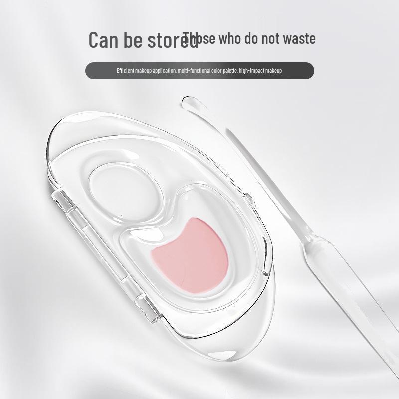 Cloud Face Foundation Palette: Transparent, Foldable Acrylic Mixing Palette with Lid for Multi-functional Makeup Use.