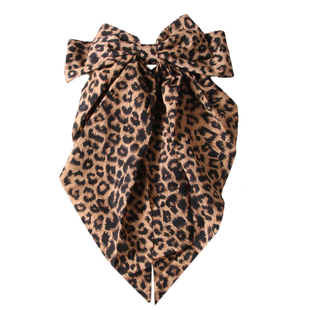 Leopard Print Hair Clip Barrette Sweet Christmas Flat Clip Hairpin Christmas Elegant Hair Clip for Bunches