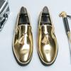 Luxury Brand Men's Loafers Golden High-end Banquet Dress Shoes Fashionable Tassels Men's Business Shoes Pointed Toe