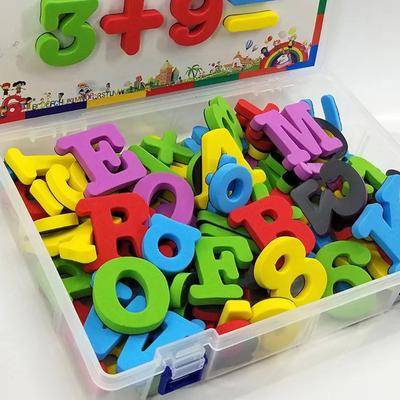 Магнитные буквы, цифры, алфавит, Abc 123, магниты на холодильник, пластиковые обучающие игрушки для дошкольников, набор прописных и строчных букв, математика