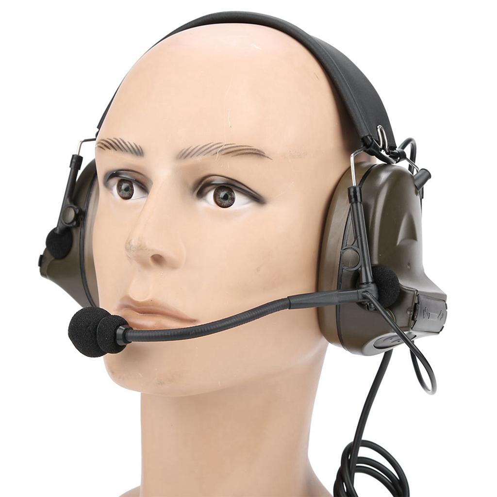 Outdoor Earmuff Microphone Earphone Headset for Combat Games