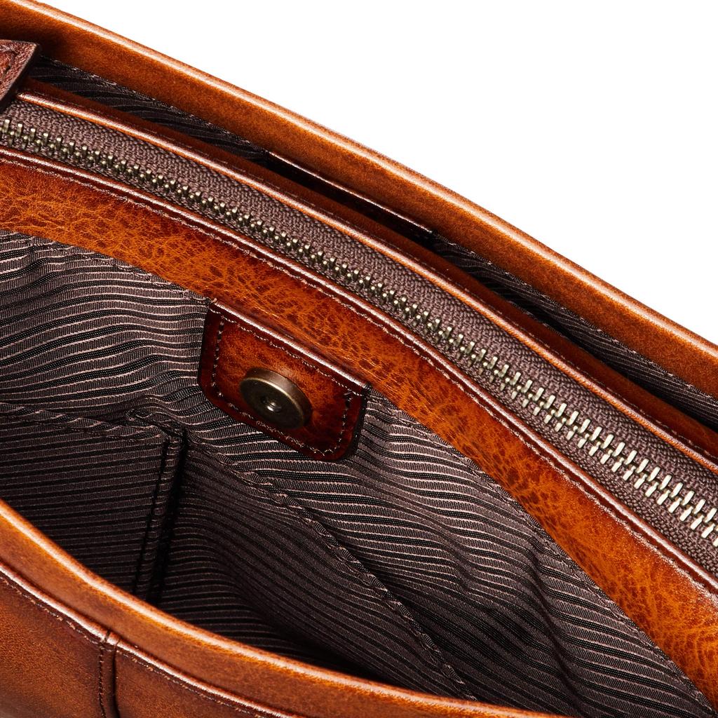 L'Homme Presse Shoulder Bag, Made in Japan, Archaic Cowhide Leather, Brown, 71861