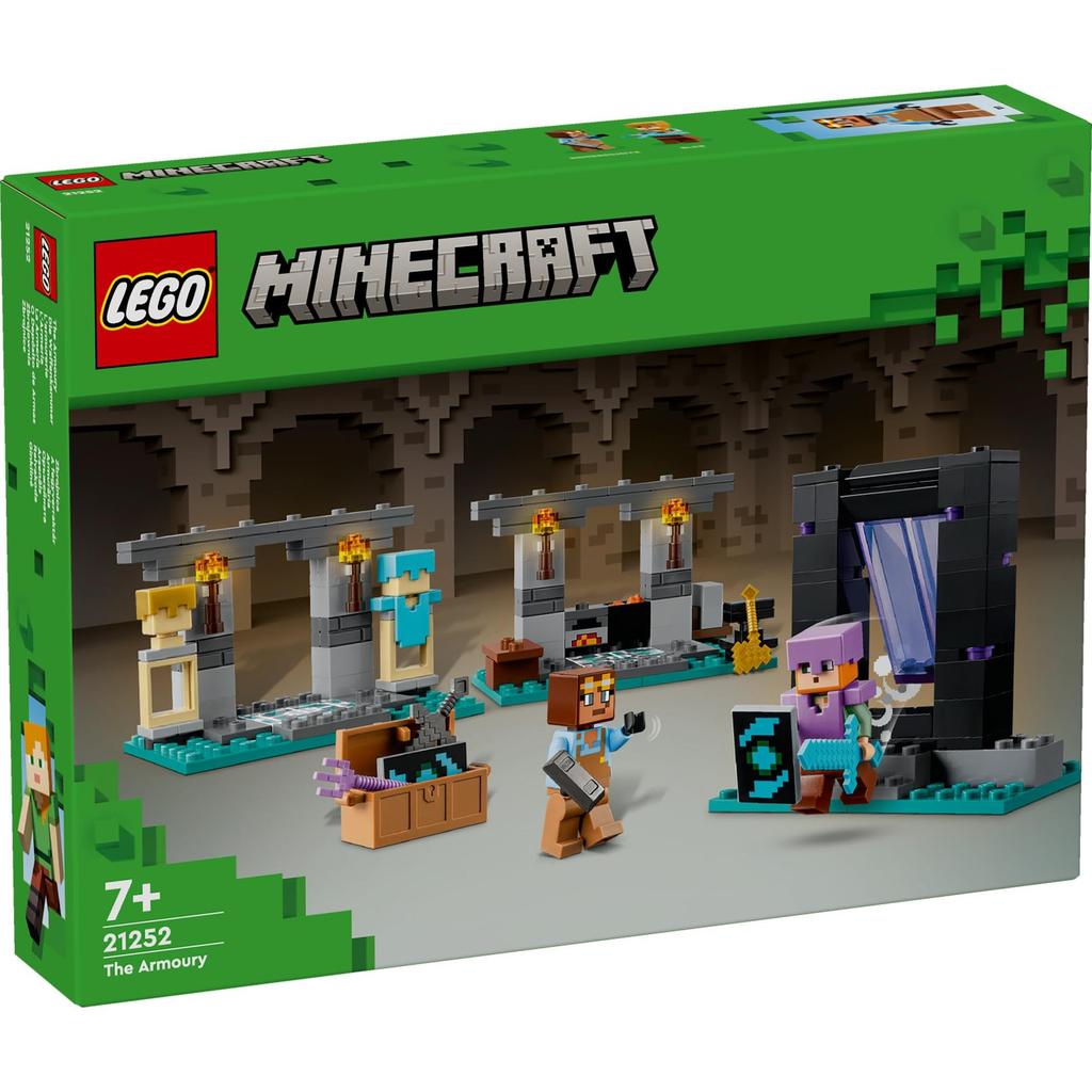 Игрушка LEGO Minecraft Оружейная - Подарок на День Рождения - Строительные Блоки - Мальчики, Девочки, Дети (Возраст 7, 8, 9) - Ученики начальной школы - Товары Minecraft -