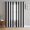Black White Stripes Sheer Curtains for Living Room Decoration Tulle Voile Organza Window Curtains for Kitchen Bedroom