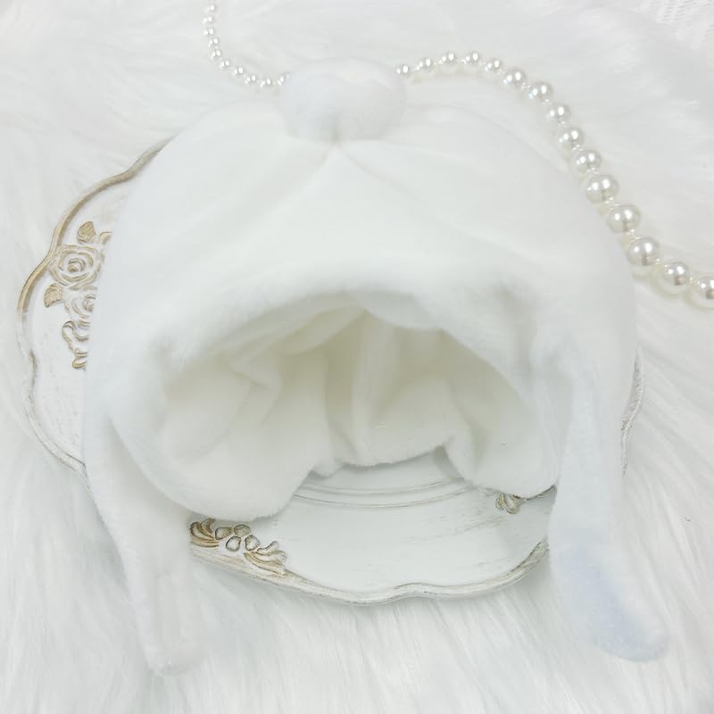 Plush Kigurumi Cap [for 10cm], White, Steamed Bun, Plush Costume, Dress-Up, Clothing, Stuffed Animal, Food, Portable, Oshikatsu Goods, Oshi Mascot,