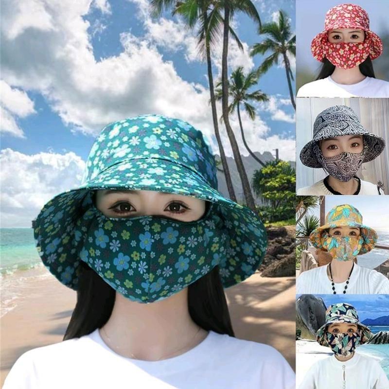 Женская летняя шляпа от солнца с защитой от ультрафиолета, широкополая шляпа с цветочным принтом для рыбалки на открытом воздухе, пляжа, верховой езды, садоводства, солнцезащитная шляпа для лица, шляпы для работы на ферме