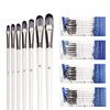 New Oil Painting Brush 7 Pcs Sets Nylon Hair Gun Black Aluminum Tube Student Painting Watercolor Art Paint Brush Art Supplies