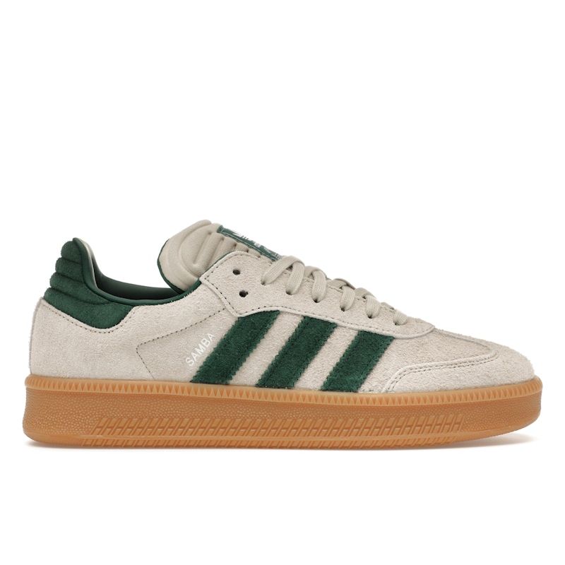 adidas Оригинальные Samba XLG 'Putty Grey Collegiate Green' Унисекс Ретро Кроссовки на Платформе JI3197
