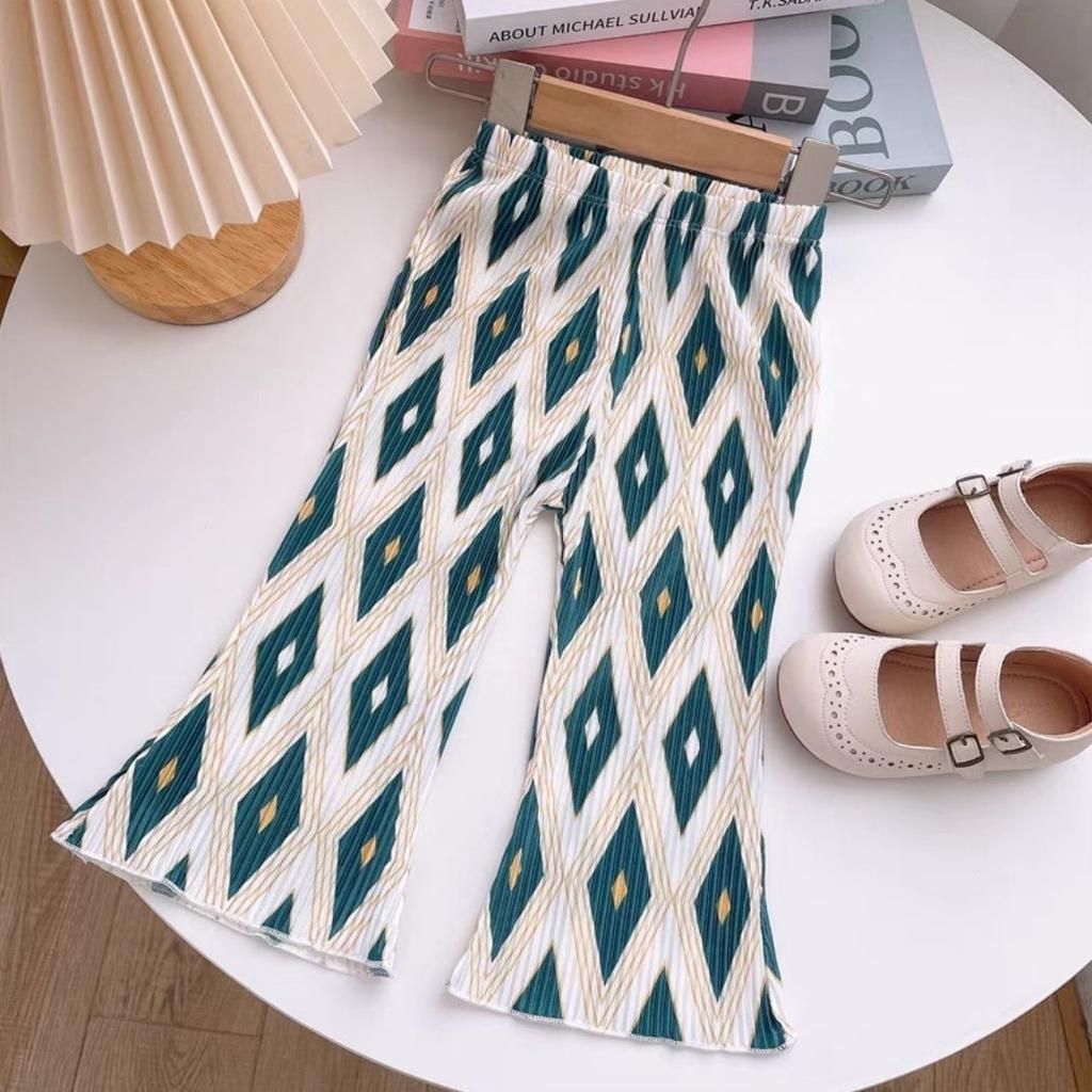 Summer Girls' Floral Polka Dot Bell Bottoms Thin Baby Leggings Baby Pants Mosquito Repellent Pants Women