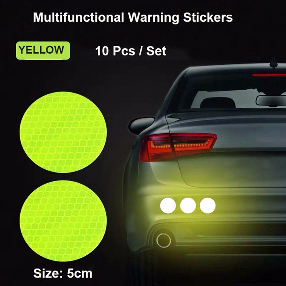 Riding Square Motorcycle Star Safety Sticker Bicycles Car Bumper Stickers Reflective Warning Strip