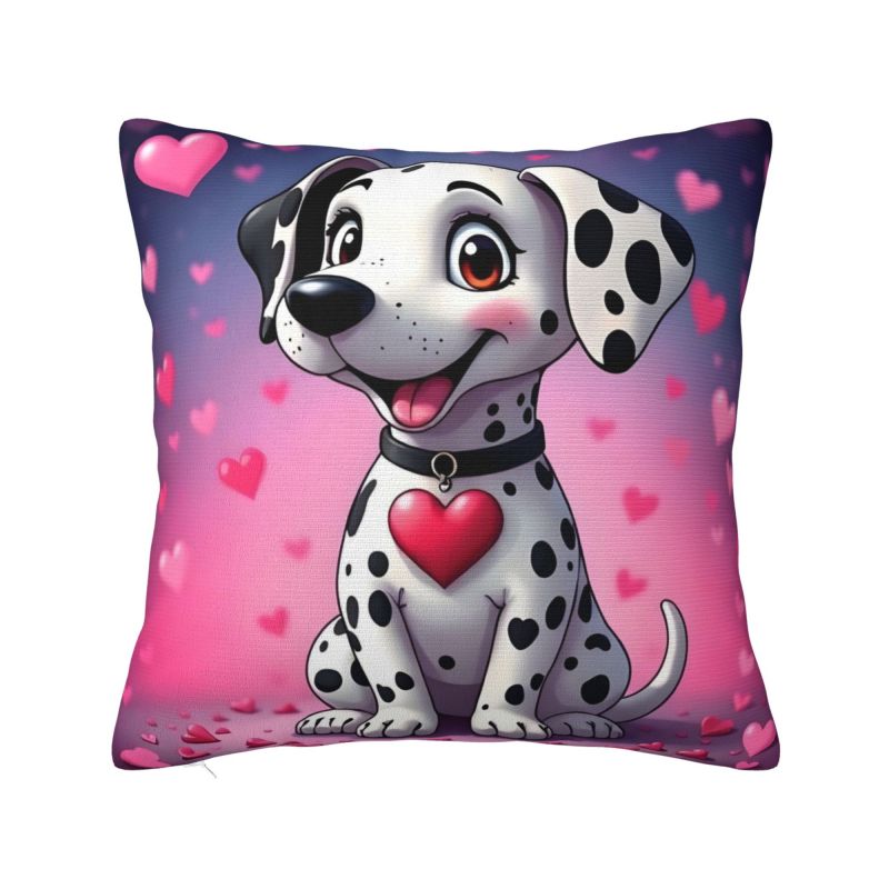 Custom Cartoon Dalmatians Disney Cushion Cover 101 Anime Kawaii Dog Velvet Nordic Throw Pillow Case Home Decor