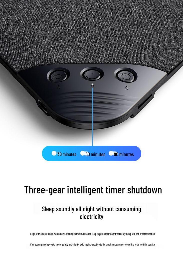 V3pro Ультратонкий Bluetooth-динамик под подушку для сна с белым шумом