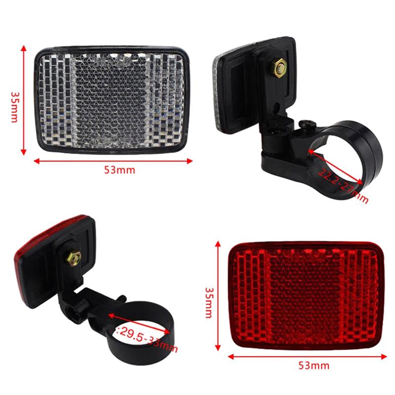 Bicycle Bike Handlebar Reflector Reflective Front Rear Warning Light Safety Lens