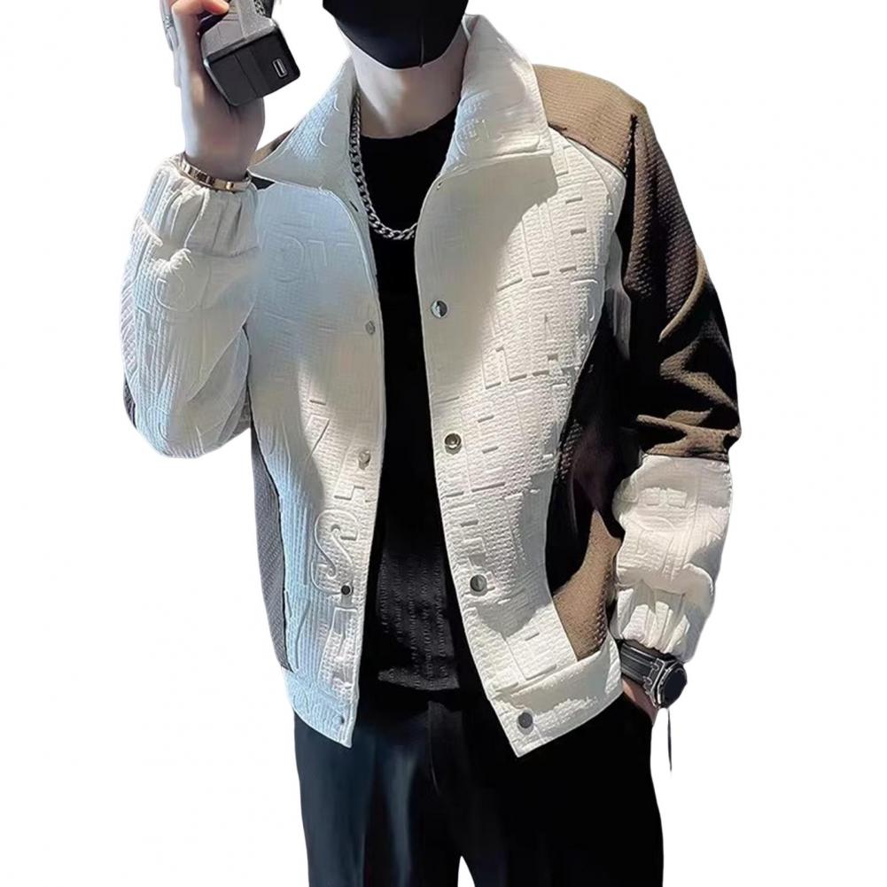 Пальто с длинным рукавом, мужская ветрозащитная куртка в стиле хип-хоп с цветным дизайном и узорами из 3D-букв, модное уличное пальто для мужчин