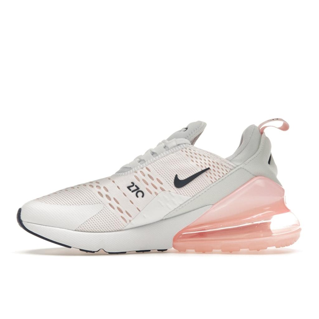 Nike Air Max 270 White Bleached Coral Women Sneakers Atmosphere Midnight-Navy AH6789-110