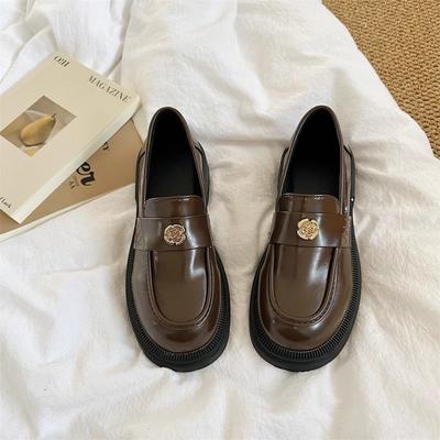 Черные кожаные туфли в британском стиле, женские, весна-осень 2025 года, новые удобные, универсальные, с одной педалью, туфли-лодочки Love Mary Jane