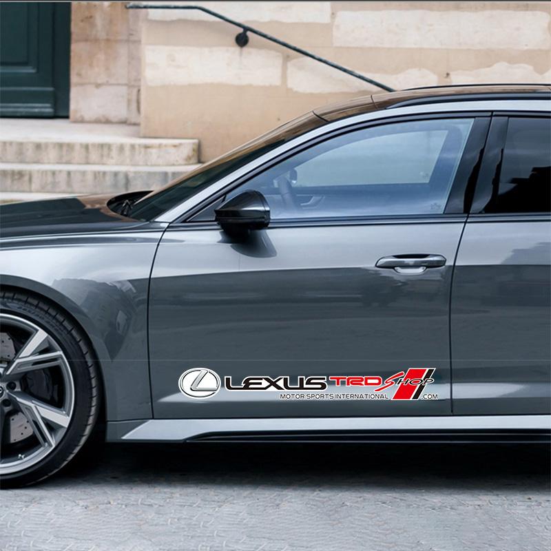 2Pcs Car Body Decal Styling Auto Door Sticker Accessories For Lexus F-SPORT ES RX NX LS UX LM LX GX LC RZ IS CT GS RC HS SC TX