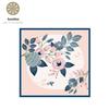 Jingsijie Rose Rendezvous 100% Mulberry Silk Scarf 52x52cm