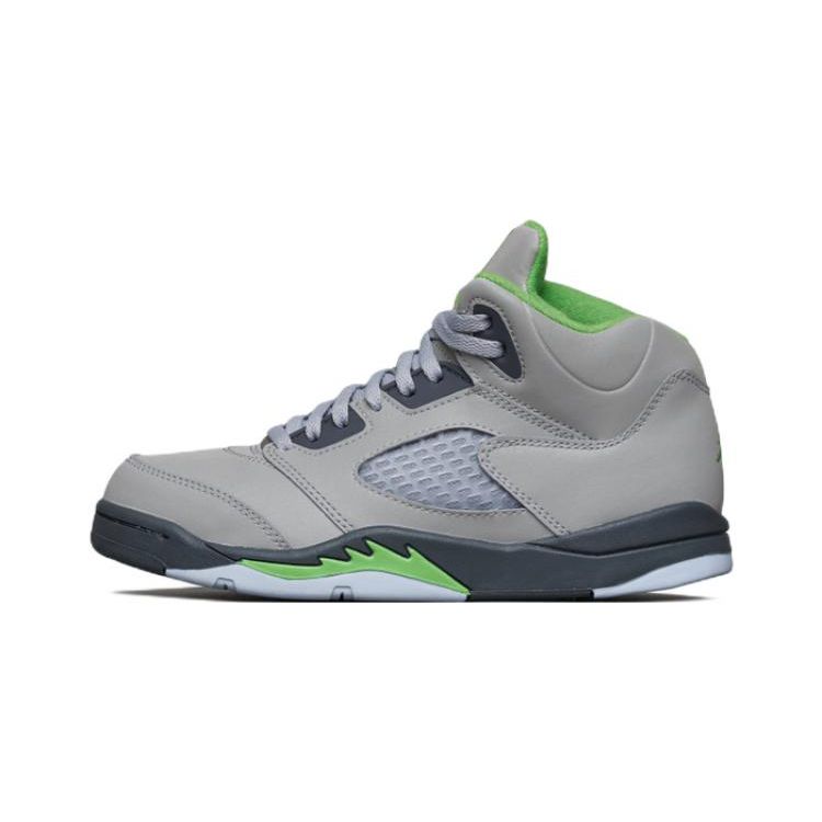 Air Jordan 5 Retro PS DQ3735-003 Ретро Баскетбольные Кроссовки для Дошкольников Зеленая Фасоль
