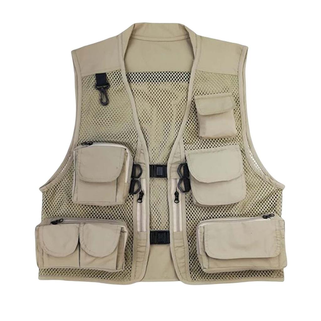 Fishing Vest Waistcoat with Multi Pockets Breathable Photography Removable Coat