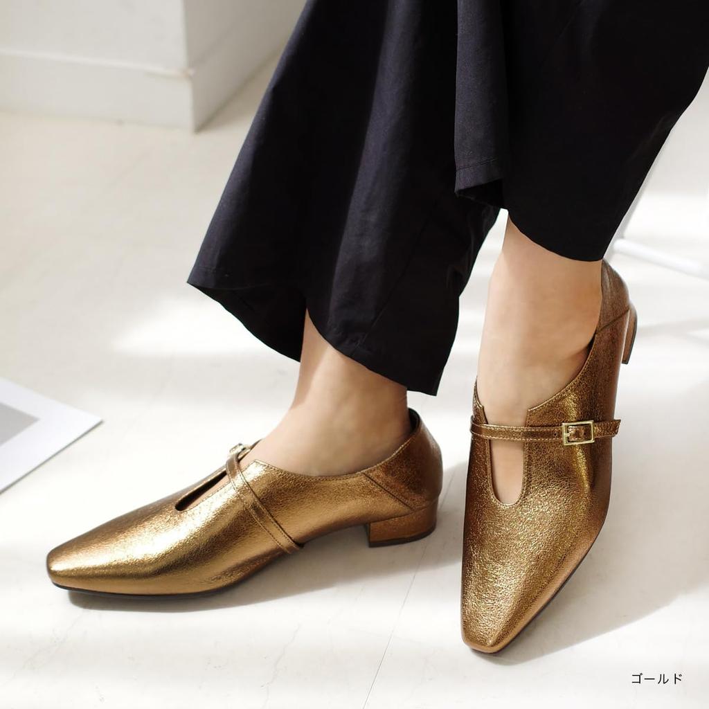 Мягкий квадрат Низкий каблук Легко надевать Легко SY409 [AmiAmi] Туфли-лодочки, Туфли-лодочки, Бабуши, Женские, 2-WAY, На, Носить, Обувь, Черный, (LL (24,0см - 24,5см), Серебряный)