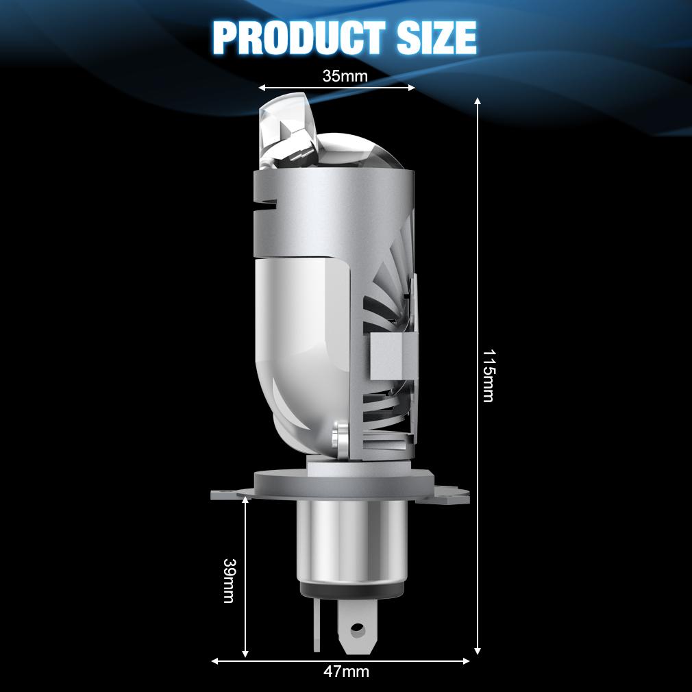 2 шт., двойная линза H4, светодиодные лампы для фар, мини-объектив проектора, светодиодные лампы H4, автомобильные фары, дальний/ближний свет, LHD 140 Вт, 40000LM, Plug& Play