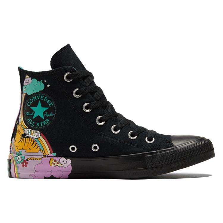 Converse Кеды Chuck Taylor All Star с высоким верхом из парусины, унисекс, черно-розовые 171271C