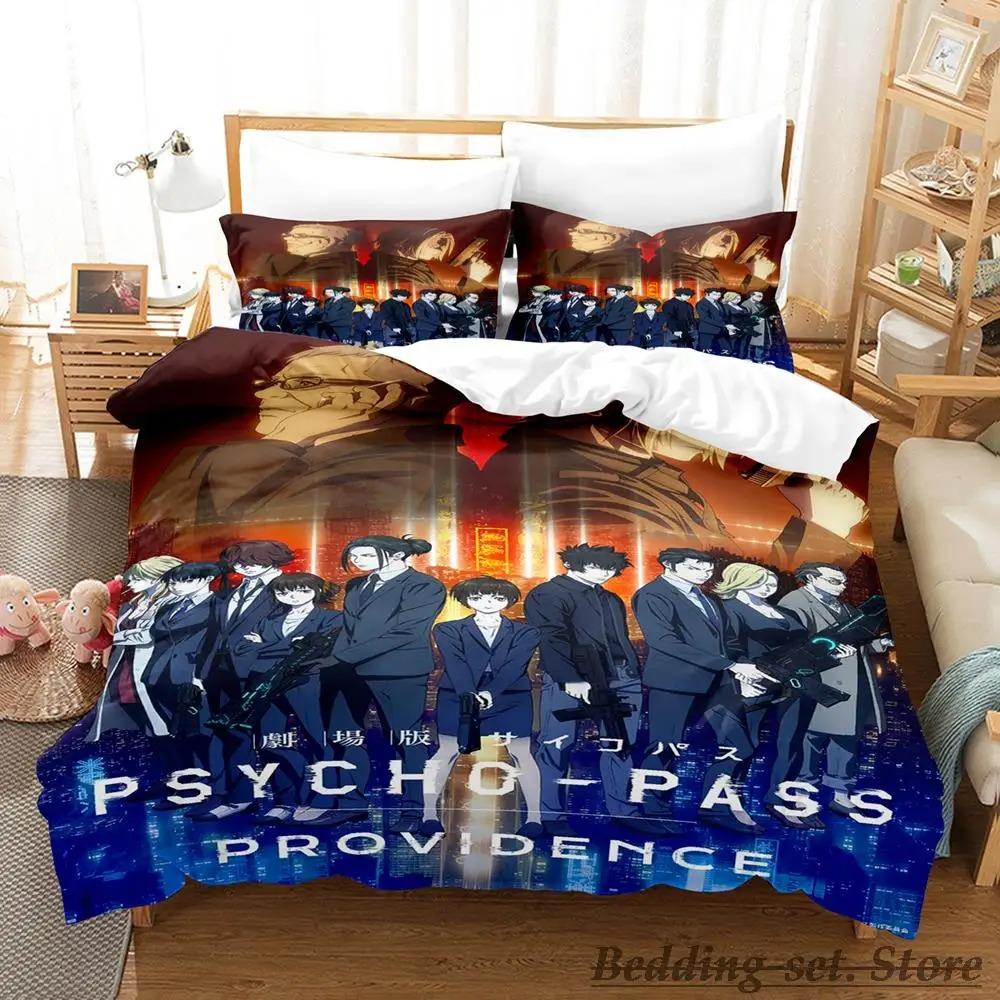 Psycho Pass Bedding Set Single Twin Full Queen King Size Bed Set Adult Kid Bedroom Duvetcover Sets Anime Parure de lit Bed