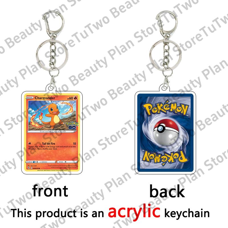 Anime Cartoon Venusaur Bulbasaur Charizard Mewtwo Pocket Monsters Acrylic Keychain Accessories Pendant Key Ring Charm Gifts Toys