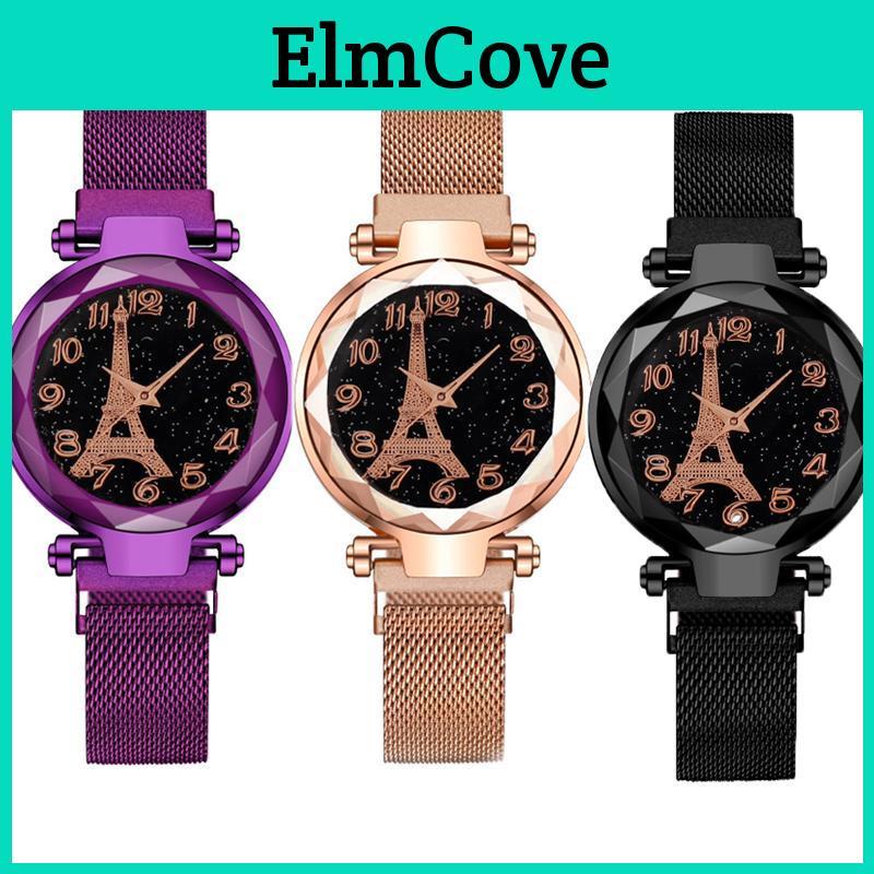 Sky Magnetic Watches Women Starry Mesh Belt Watch Wristwatch