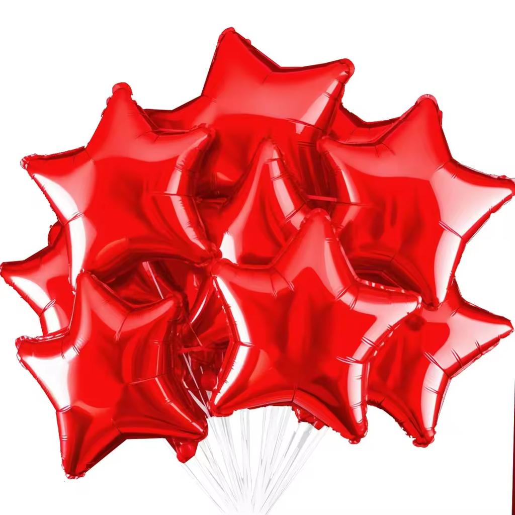 10pcs Balloons 18inch Star Foil Balloons Black Wedding Decoration Birthday Decoration Baby Shower Balloon Star