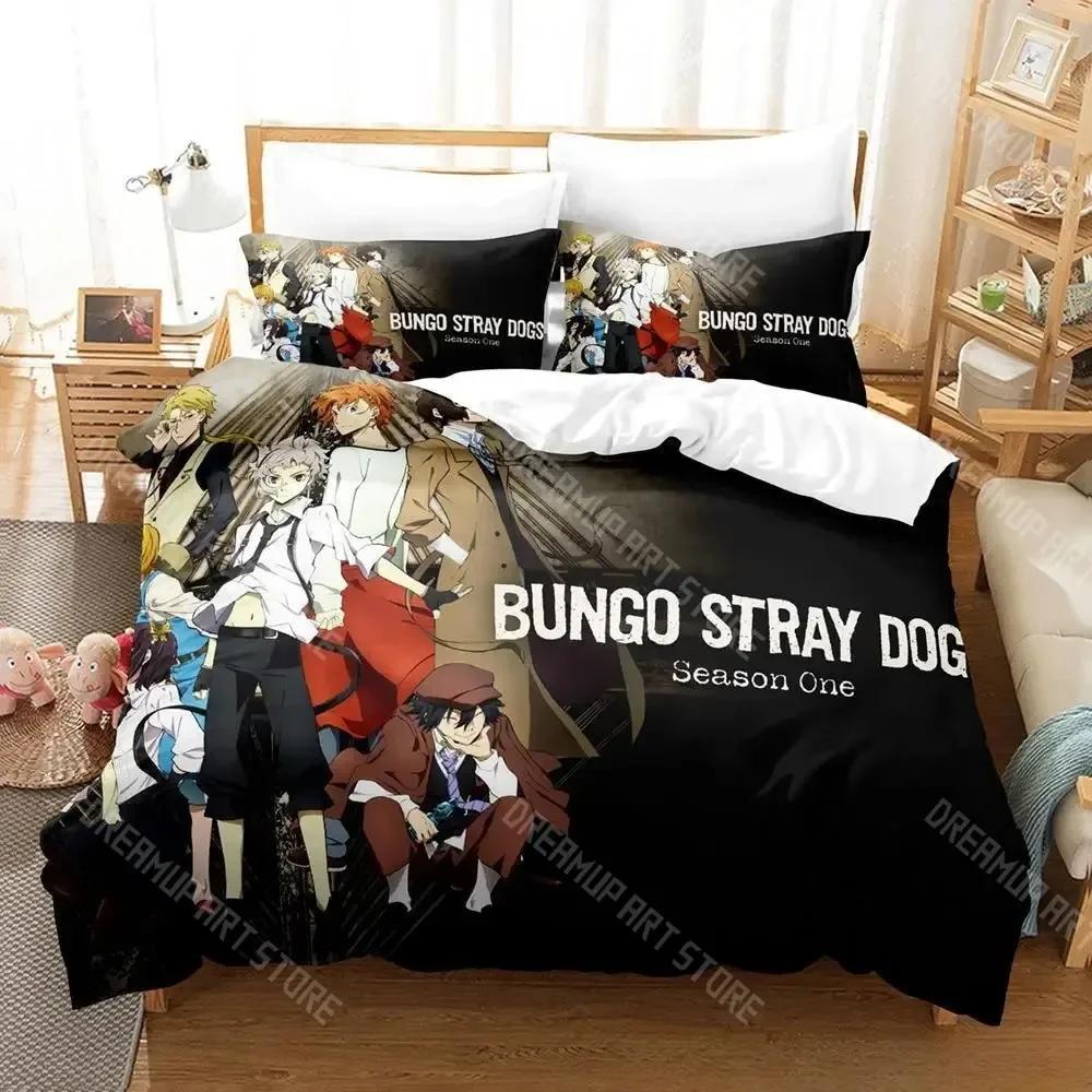 3D Принт Bungou Stray Dogs S4 Комплект Постельного Белья Односпальный Полуторный Двуспальный Кинг-Сайз Комплект для Кровати Взрослый Детский Спальня Аниме Постельное Белье