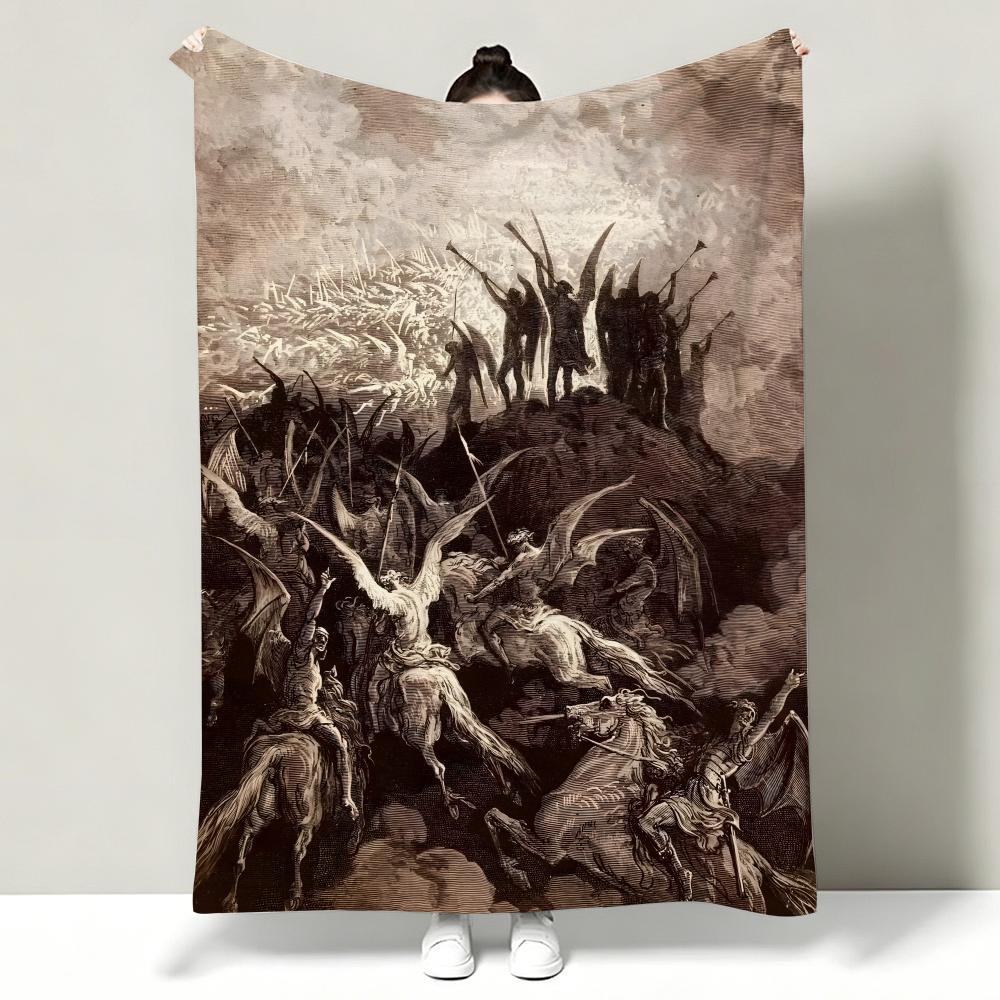 Artist GGustave DDore Throw Soft Warm Flannel Throw Blanket Multiuse for Sofa Bed Office Nap