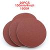 20 Pack 4inch100mm Sandpaper Disks for High Performance For Round Polishing